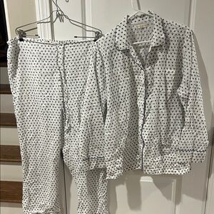 Roller Rabbit White and Blue Heart Pajama Set